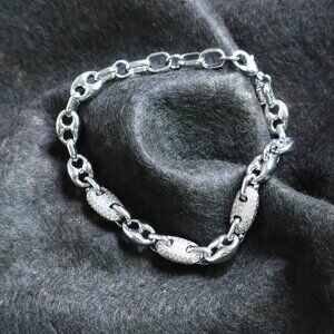 Kendra Scott Bailey Silver Pave Chain Bracelet White CZ